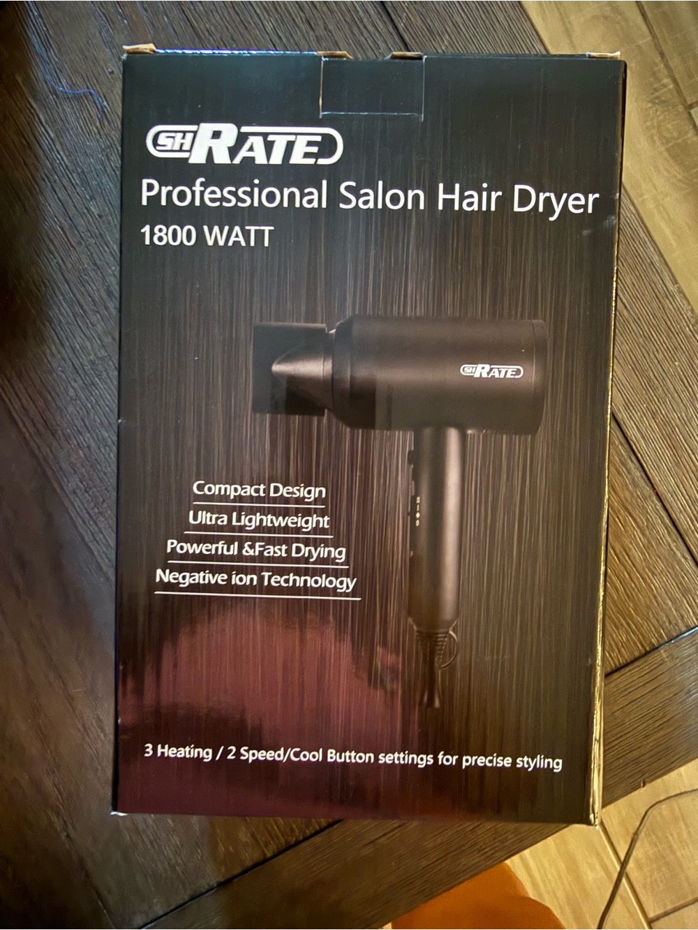 Professional Salon Hair Dryer with 3 attachments Black - NEW